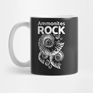 Ammonite t-shirt, fun paleontologist t-shirt saying Ammonites rock Mug